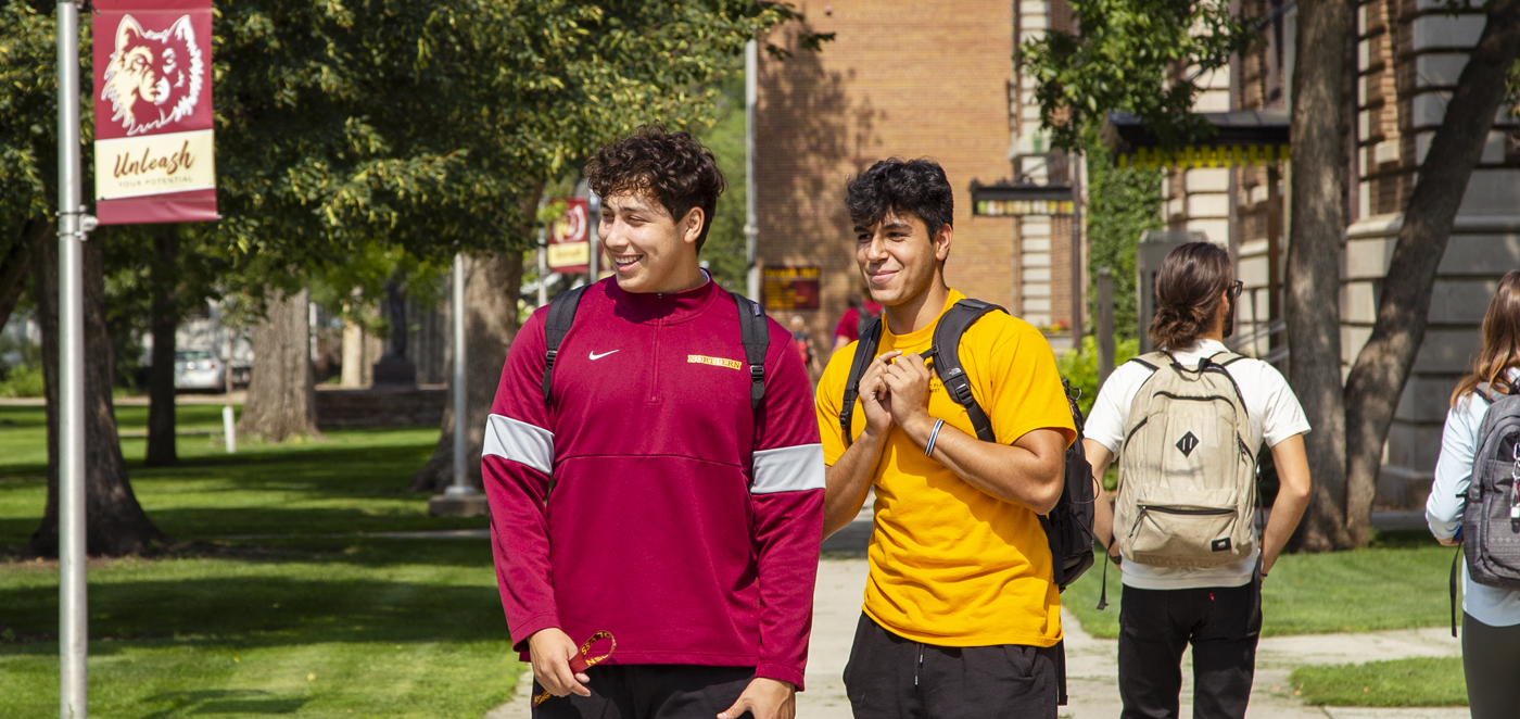 Two Boys on campus at Northern State University