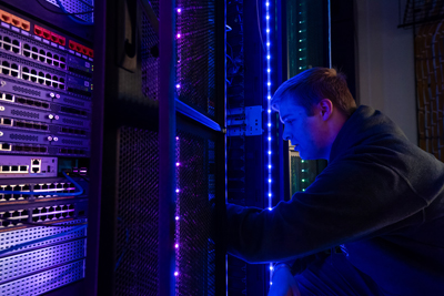 Student in Server Room