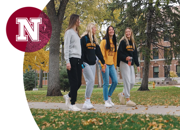 NSU_Campus Students walking on Northern's Campus
